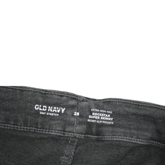 OLD NAVY Rockstar Super Skinny Jeans Size 28 Extra High Rise 360 Stretch - Picture 5 of 6